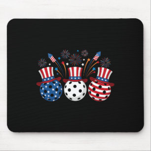 Lustige Pickleball-Feuerwerke Amerikanische USA-Fl Mousepad