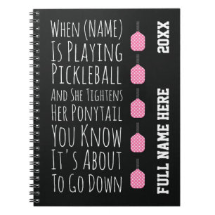 Lustige Pickleball-Geschenke für sie Teenager-Mädc Notizblock