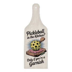 Lustige Pickleball in der Küche Garnitur Schneidebrett