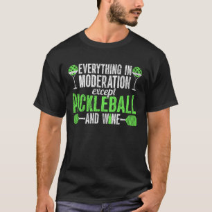 Lustige Pickleball Kaffee Wein Paddle Kaffee Pickl T-Shirt