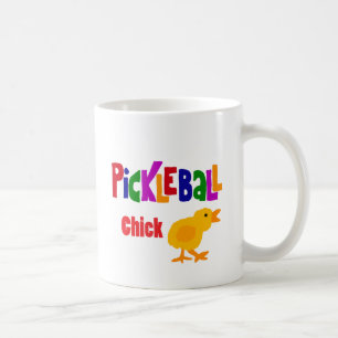 Lustige Pickleball Küken-Kunst Tasse