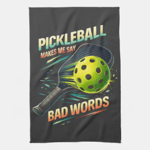 Lustige Pickleball Lässt Mich Schlechte Wörter Sag Geschirrtuch