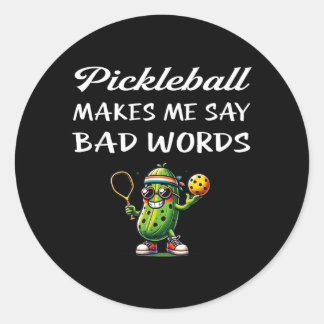 Lustige Pickleball Lässt Mich Schlechte Wörter Sag Runder Aufkleber