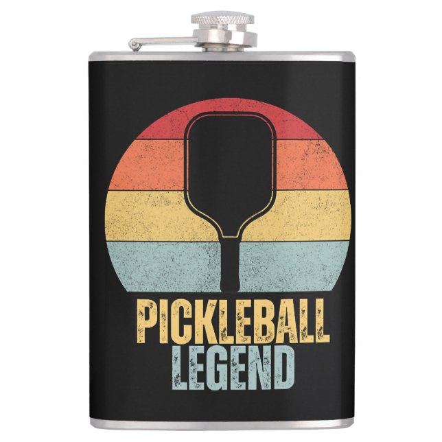 Lustige Pickleball-Legende Flachmann (Vorderseite)