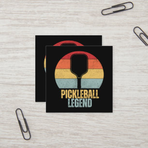 Lustige Pickleball-Legende Quadratische Visitenkarte