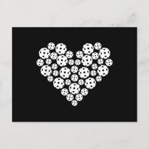Lustige Pickleball-Liebesherzform zum Valentinstag Feiertagspostkarte