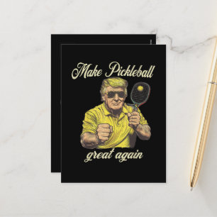 Lustige Pickleball-Liebhaber Grafiken Pickle Ball Feiertagspostkarte