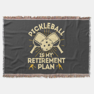 Lustige Pickleball Mein Rentenplan Vintage Decke
