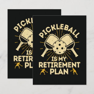 Lustige Pickleball Mein Rentenplan Vintage Karte