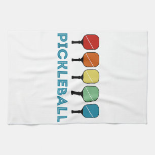 Lustige Pickleball Retro Vintage Geschirrtuch