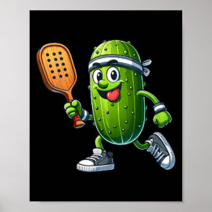 Lustige Pickleball-Spielerin Paddleball-Pickle Poster