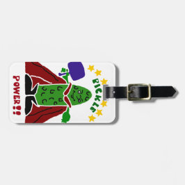 Lustige Pickleball Superheld-Essiggurke Gepäckanhänger