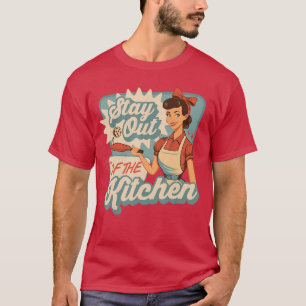 Lustige Pickleball Vintage Bleib aus der Küche R T-Shirt