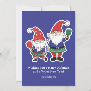 Lustige Pickleball-Weihnachts-Gnome, Benutzerdefin Feiertagskarte