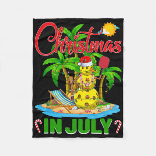 Lustige Pickleball Weihnachtsmann Mütze Hawaiian W Fleecedecke