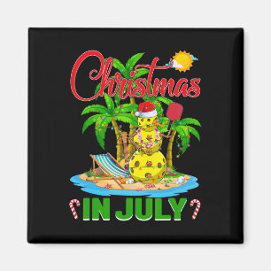 Lustige Pickleball-Weihnachtsmannmütze Hawaiianisc Magnet
