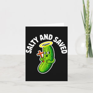 Lustige Pickles und Jesus rettete religiös christl Karte
