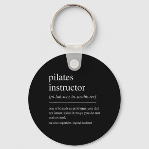 Lustige Pilates-Instructor-Definition Pilates-Lehr Schlüsselanhänger