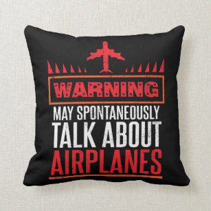 Lustige Pilot-und Flugzeug-Geschenke Kissen