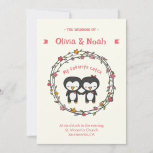 Lustige Pinguin-Einladungskarte Einladung