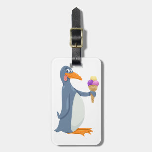 Lustige Pinguin Mit Eisgepäckanhänger Gepäckanhänger