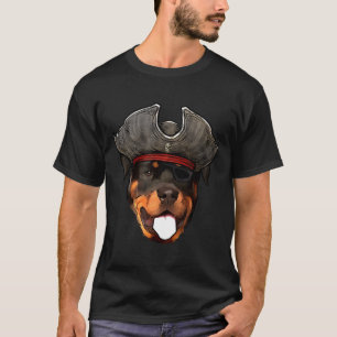 Lustige Piraten Rottweiler Pug Hundegeschenke T-Shirt
