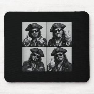Lustige Piraten-Sonnenbrille Photobooth-Design  Mousepad