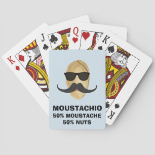 Lustige Pistazien-Schnurrbart-Gag-Spielkarten Spielkarten