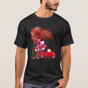 Lustige Pit Bull Sonnenbrille Herzen Baum Pickup T T-Shirt