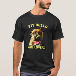 Lustige Pit Bulls sind Schmetterling auf der Nase T-Shirt