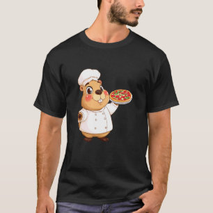 Lustige Pizza Capybara Blick T-Shirt