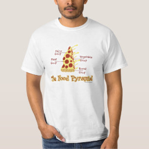 Lustige Pizza-Ernährungspyramide T-Shirt