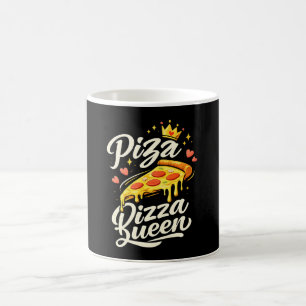 Lustige Pizza-Königin Kochen für Frauen Süßes Gesc Kaffeetasse