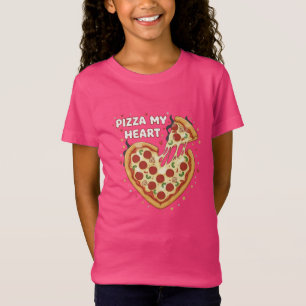 Lustige Pizza Mein Herz Pun Süße Valentins Foodi T-Shirt