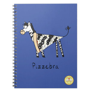 Lustige Pizza Zebra Cute Cartoon Kinder Notizblock