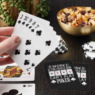 Lustige Poker-Arbeitswortkunst Spielkarten