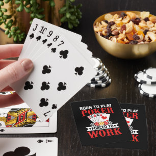 Lustige Poker-Arbeitswortkunst Spielkarten