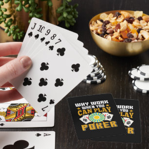 Lustige Poker-Arbeitswortkunst Spielkarten
