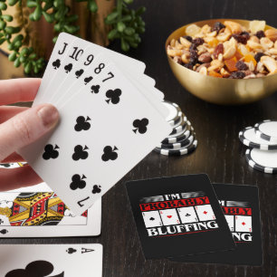 Lustige Poker-Bluff-Wortkunst Spielkarten