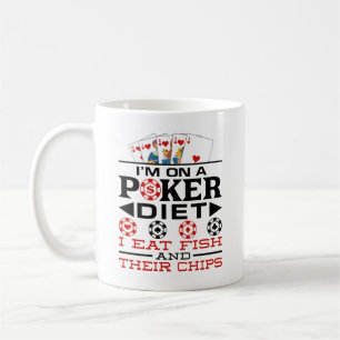 Lustige Poker-Diät-Chips-Spruch Kaffeetasse