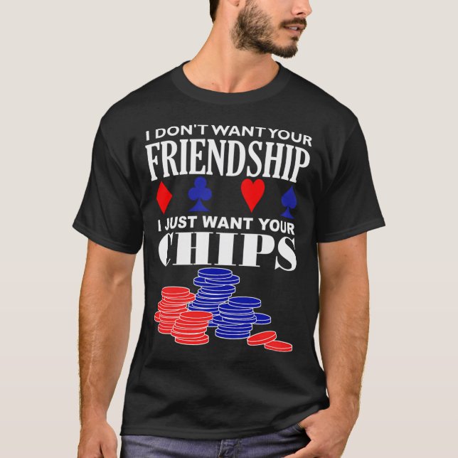 Lustige Poker-Sprüche T-Shirt (Vorderseite)