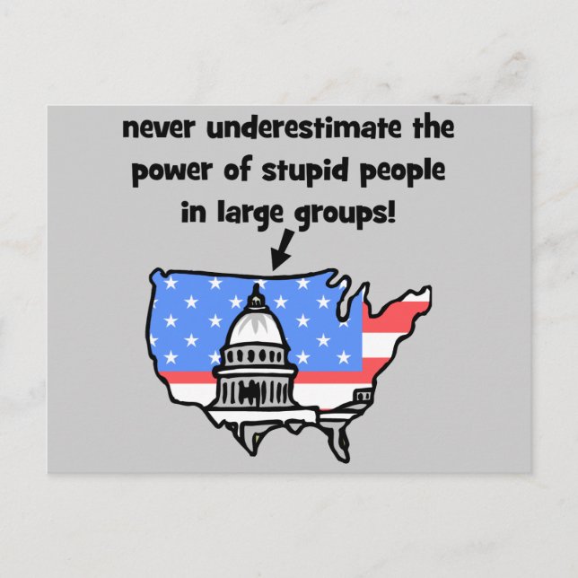 lustige Politik Postkarte (Vorderseite)