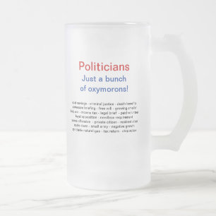 Lustige politische Spaß-Tassen Mattglas Bierglas