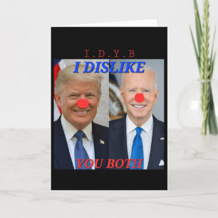 Lustige politische Trump Biden Clowns Design Karte