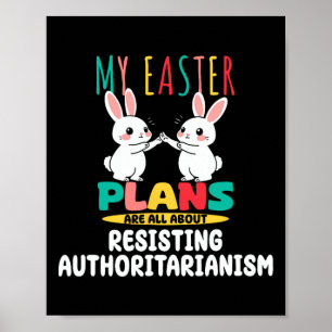 Lustige politische Widerstands Trump Ostern  Poster