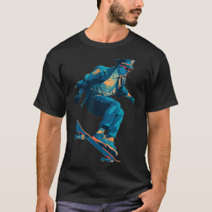 Lustige Polizei mit Skateboard für Polizisten und  T-Shirt