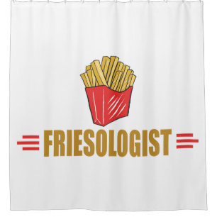 Lustige Pommes Frites Duschvorhang