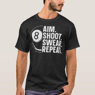 Lustige Pool-Kunst für Billardliebhaber Poolspiele T-Shirt
