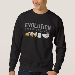Lustige Popcorn-Evolutions-Schafe Sweatshirt