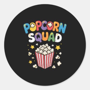 Lustige Popcorn-Kunst für Männer Frauen Kinder Pop Runder Aufkleber